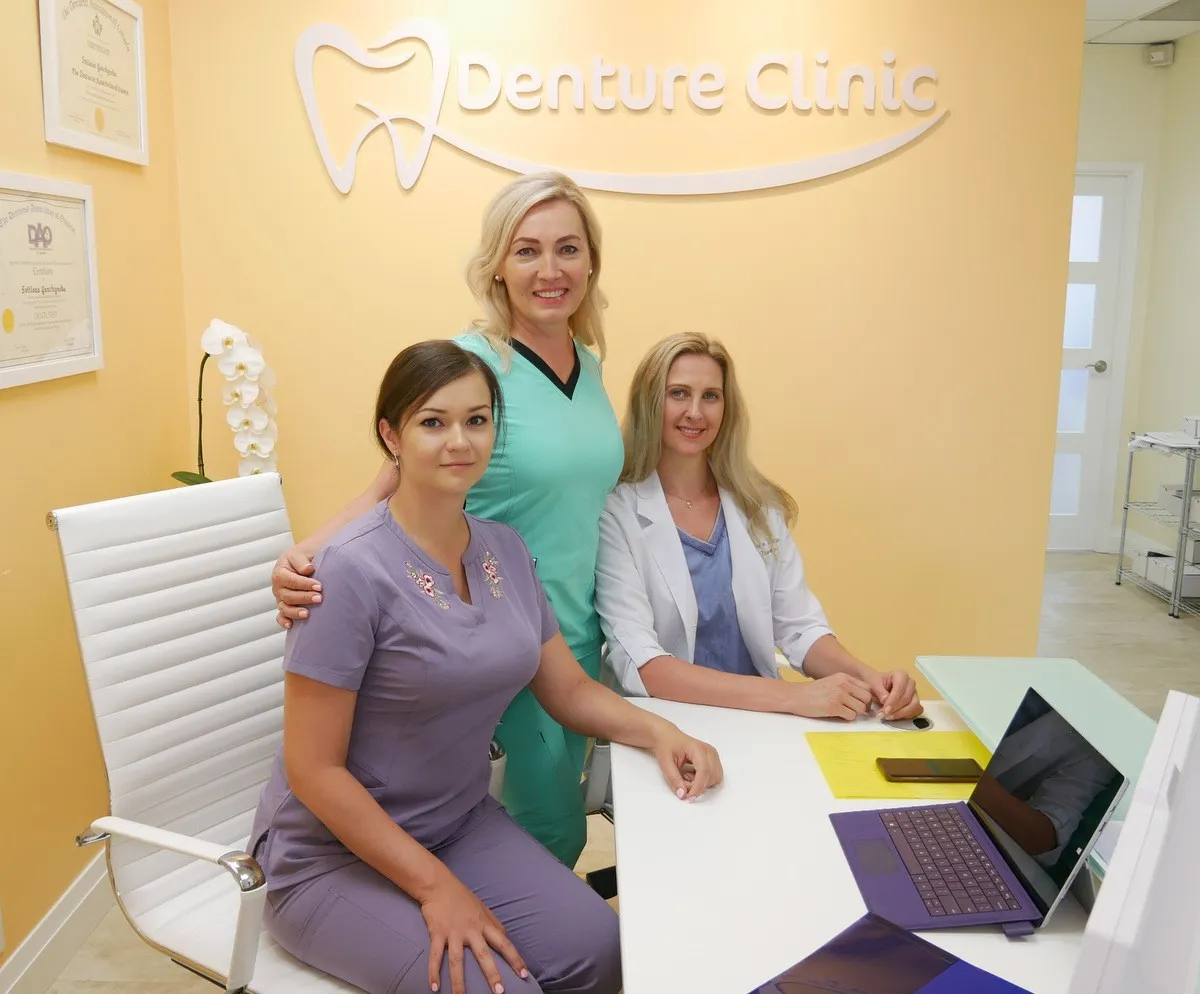 The clinic team at the reception desk